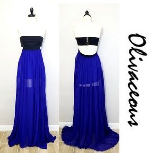 Olivaceous gorgeous bandeau maxi dress